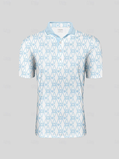 Hyper-prep Men's Ribbed Collar Polo Top UPF50+