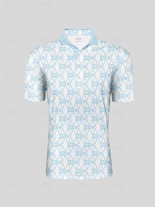 Hyper-prep Men's Ribbed Collar Polo Top UPF50+