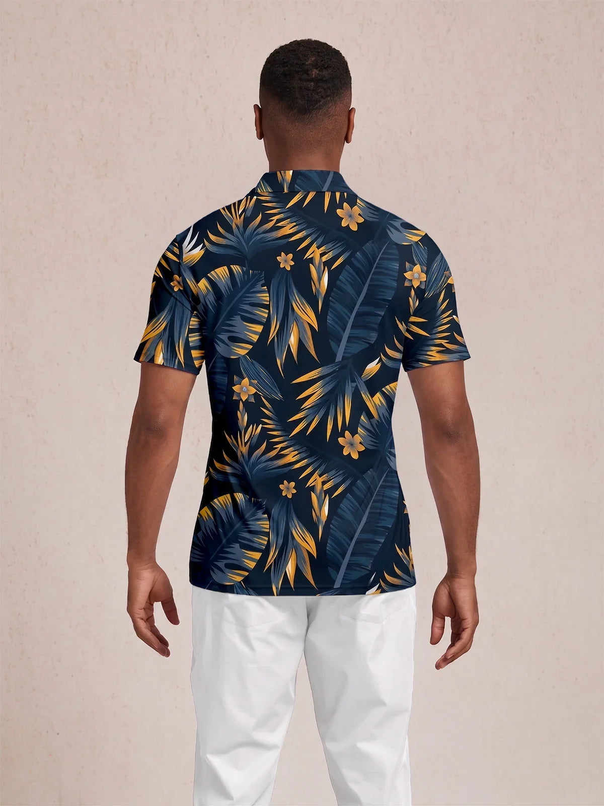 Herren Polo-Shirt „Botanical Energy“ mit LSF 50+