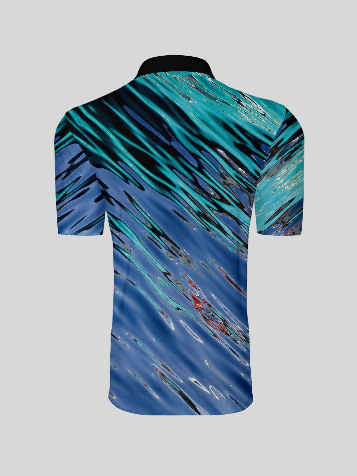 Inked Skins Men's Ribbed Collar Polo Top UPF50+