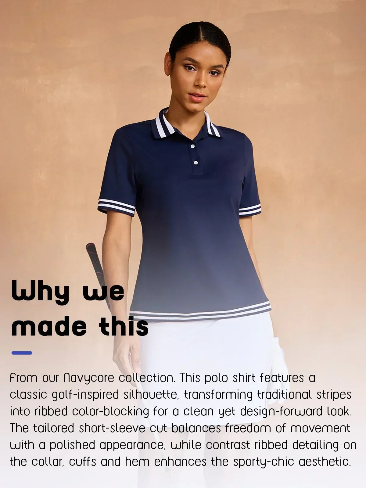 Navycore Women's Short Sleeve Polo Top UPF50+
