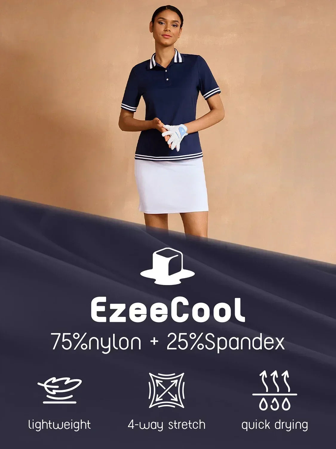 Navycore Women's Short Sleeve Polo Top UPF50+