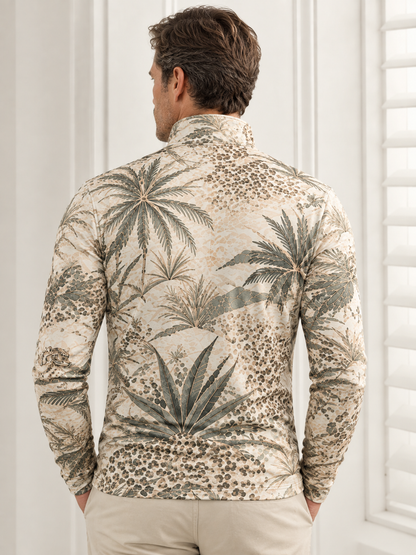 Wildlife Party Men's Lightweight Golf Shirt Quarterzip UPF50+