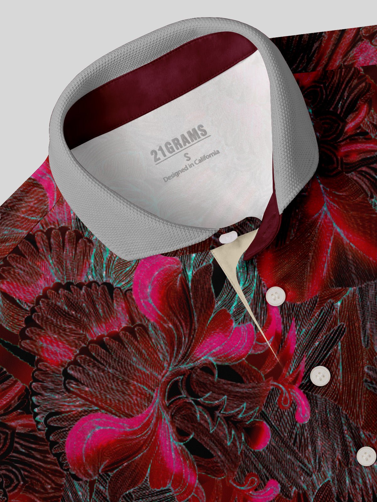 Hyped-up Tropical Men's Ribbed Collar Polo Top UPF50+