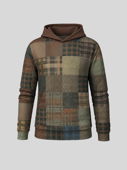 Fairway Patchwork Men's Golf Hooded Sweatshirt