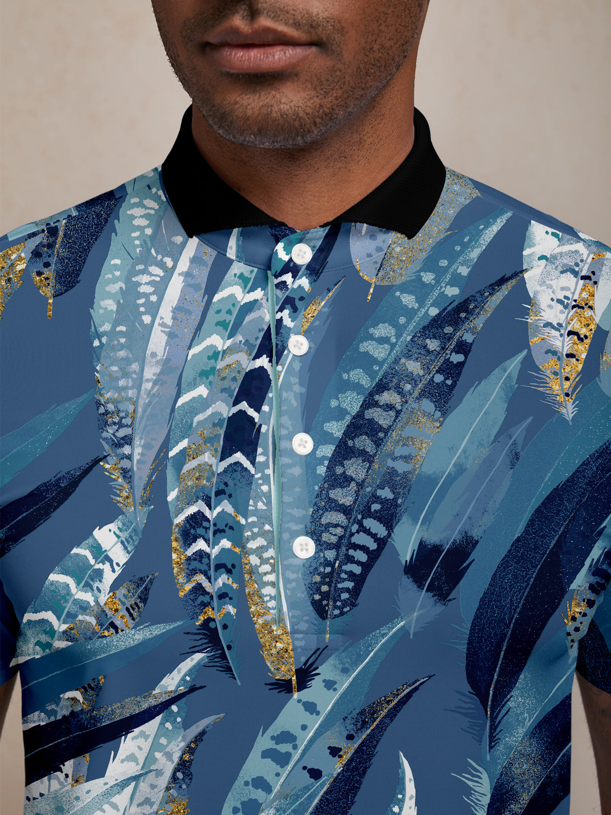 Wildlife Party Top Polo da Uomo con Collo a Coste UPF50+