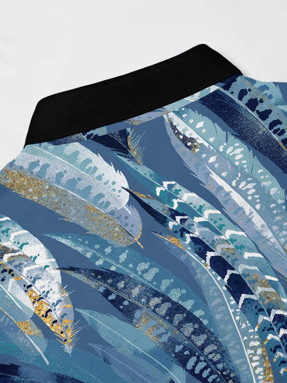 Wildlife Party Top Polo da Uomo con Collo a Coste UPF50+