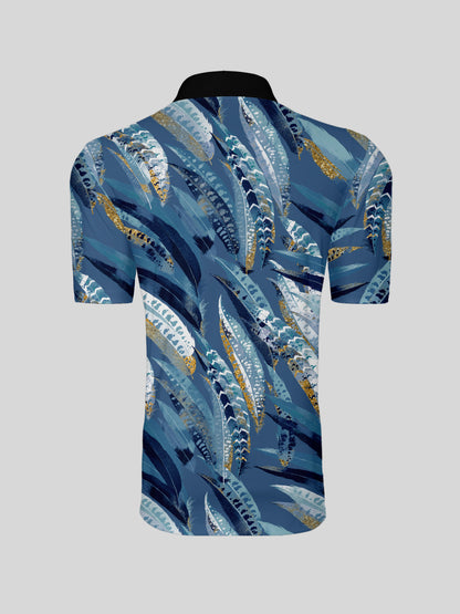 Wildlife Party Top Polo da Uomo con Collo a Coste UPF50+