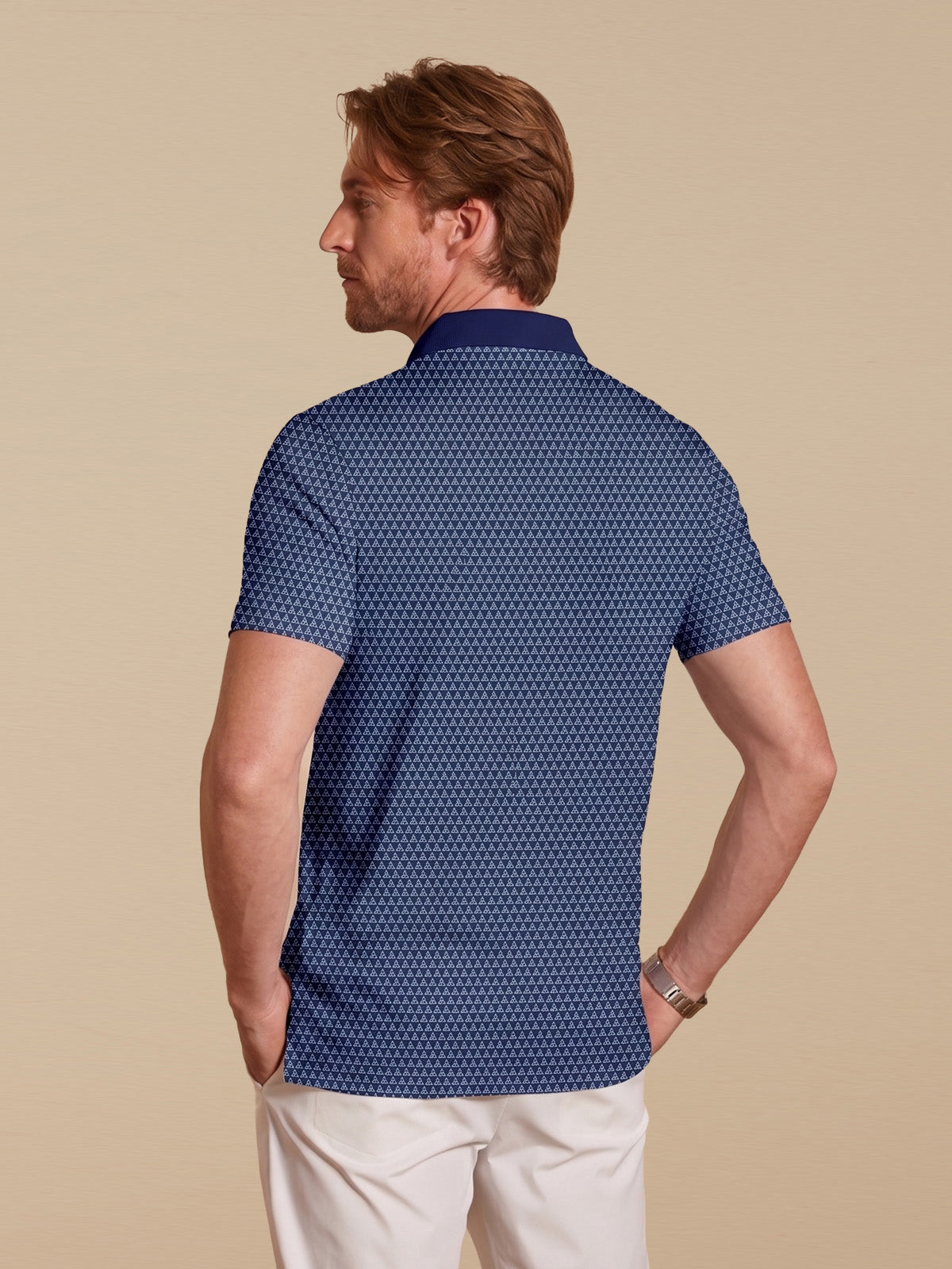 Not So Classic Men's Ribbed Collar Polo Top UPF50+