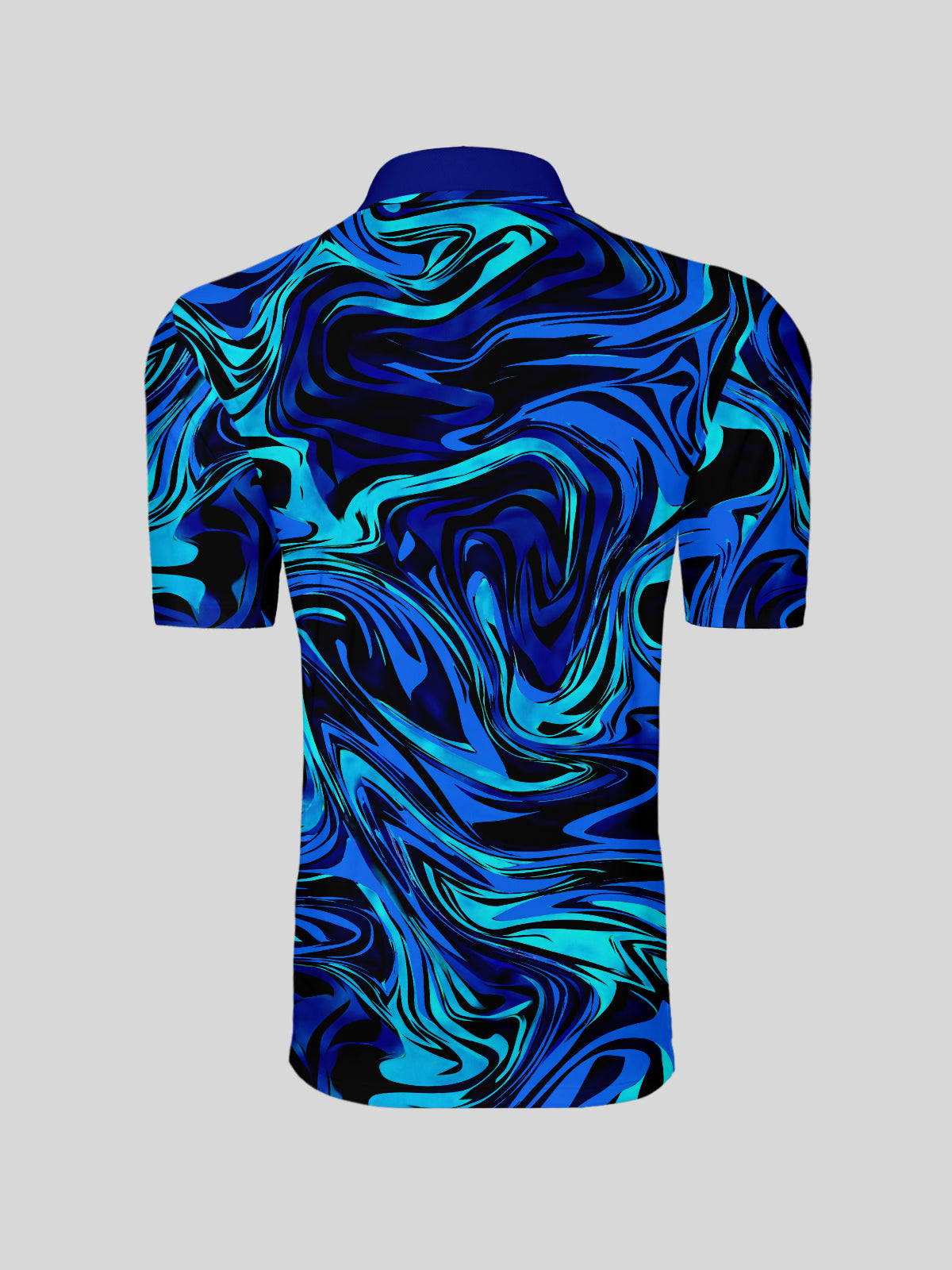 Inked Skins Men's Ribbed Collar Polo Top UPF50+
