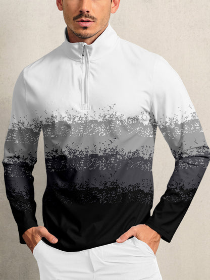 Air Brush Golf Shirt Quarterzip UPF50+