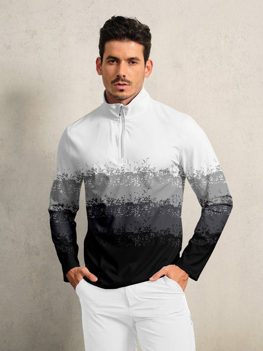 Air Brush Golf Shirt Quarterzip UPF50+