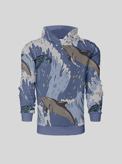 Playful Nautical Men's Golf Hooded Sweatshirt