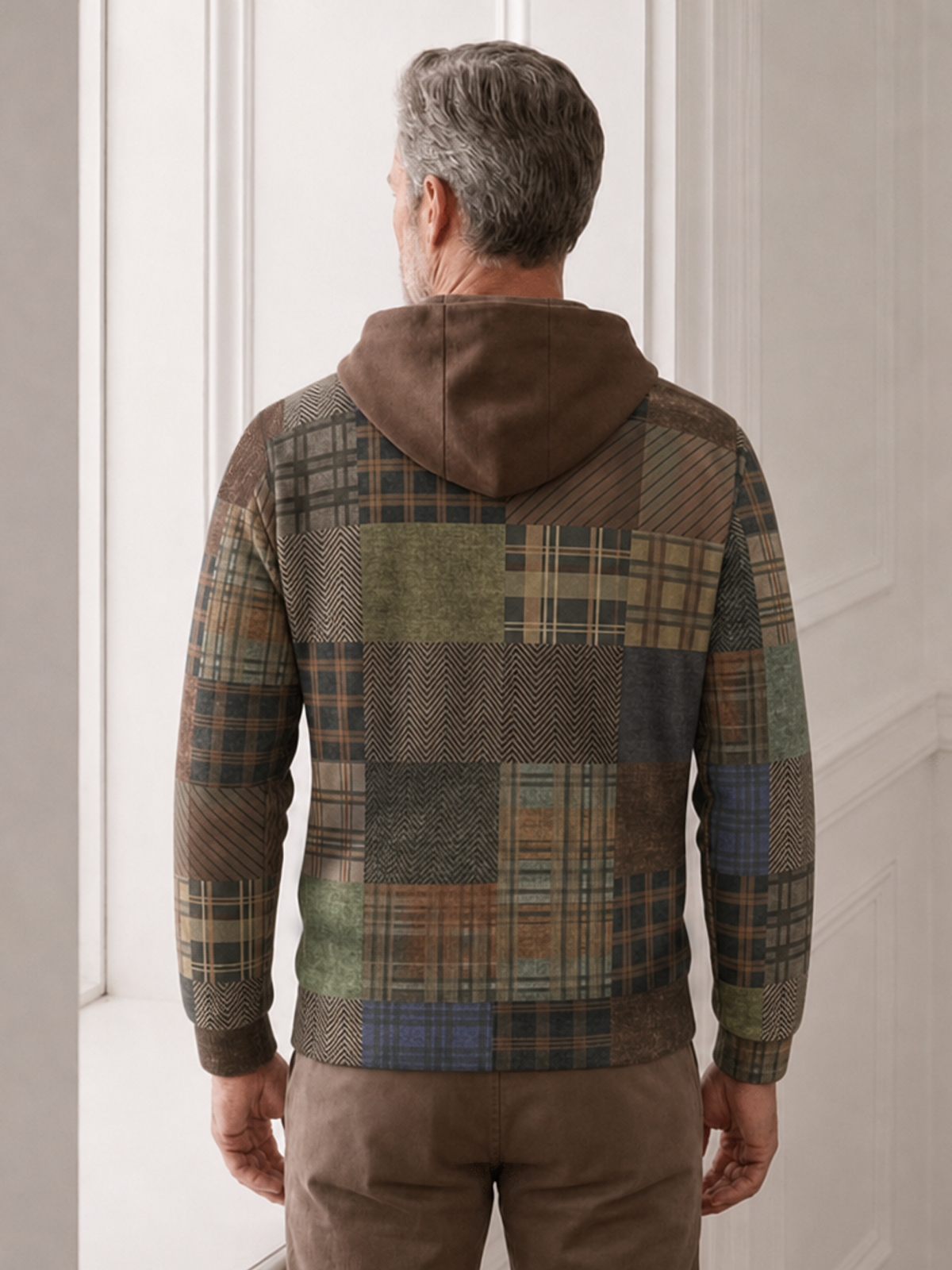 Fairway Patchwork Men's Golf Hooded Sweatshirt