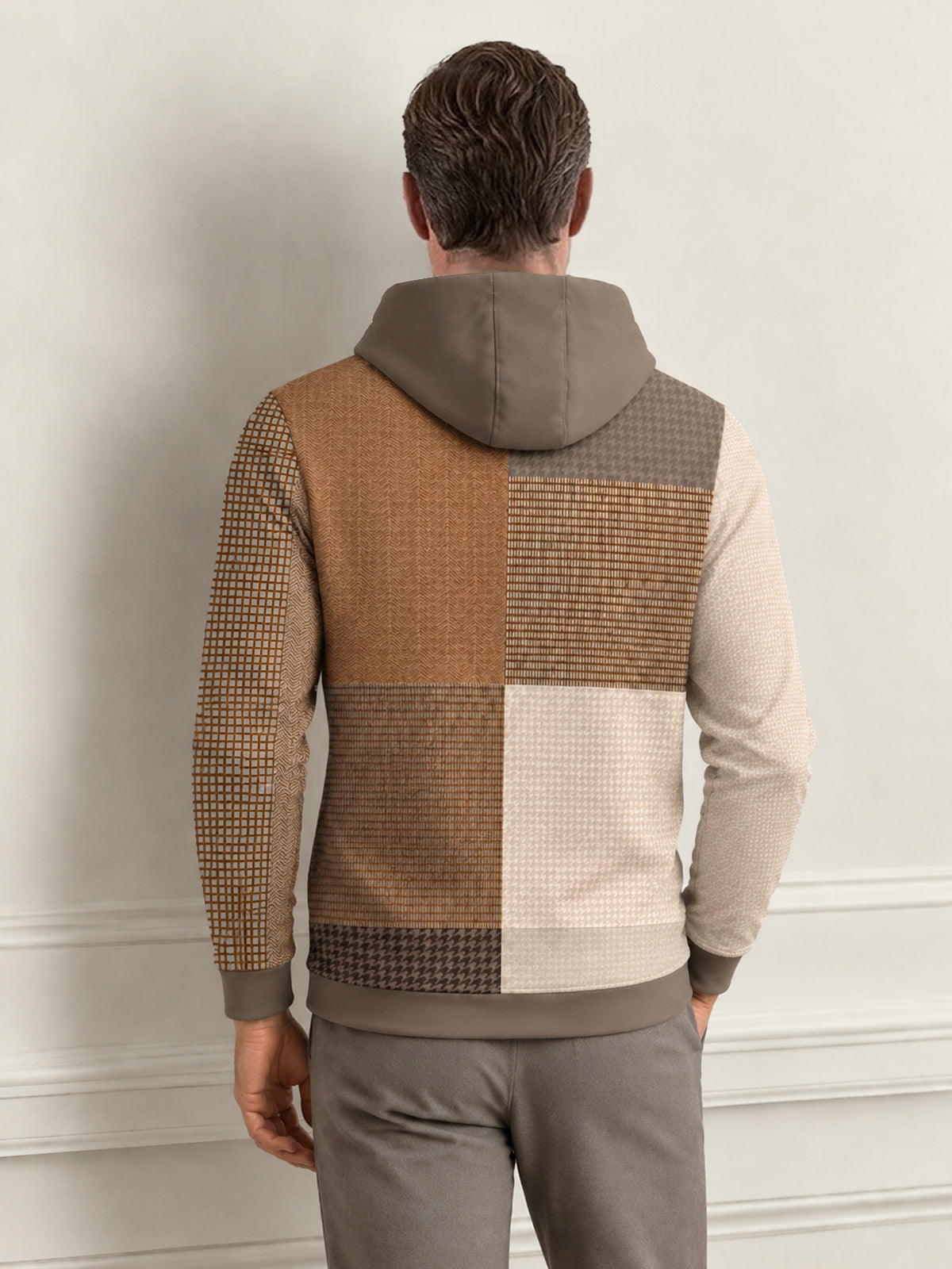 Fairway Patchwork Men's Golf Hooded Sweatshirt