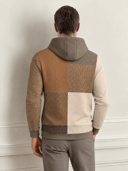 Fairway Patchwork Men's Golf Hooded Sweatshirt
