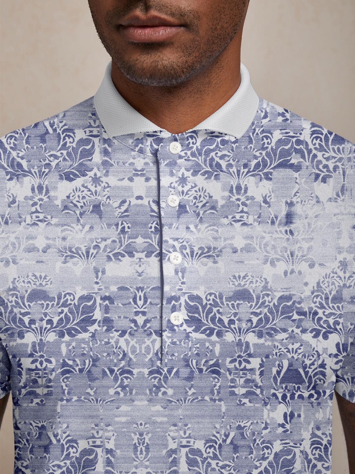 Hyped-up Tropical Herren Polo-Shirt mit Rippkragen UPF50+