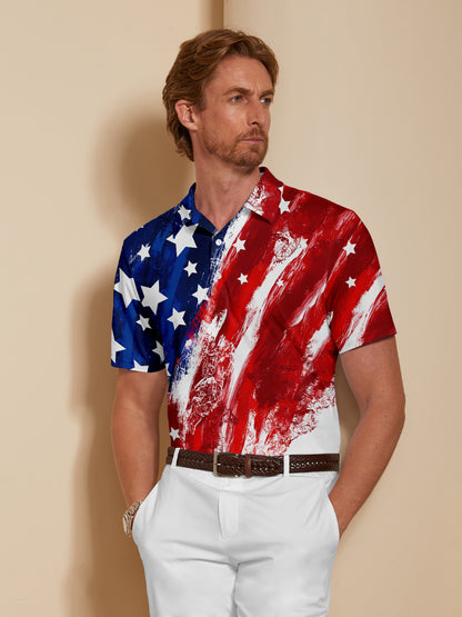 Hyper-prep USA 1776 Top polo da uomo UPF50+