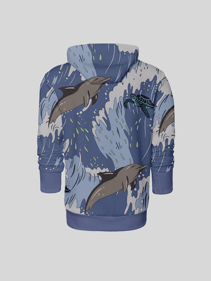 Playful Nautical Men's Golf Hooded Sweatshirt