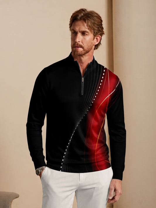 Air Brush Men's Lightweight Golf Shirt Quarterzip UPF50+