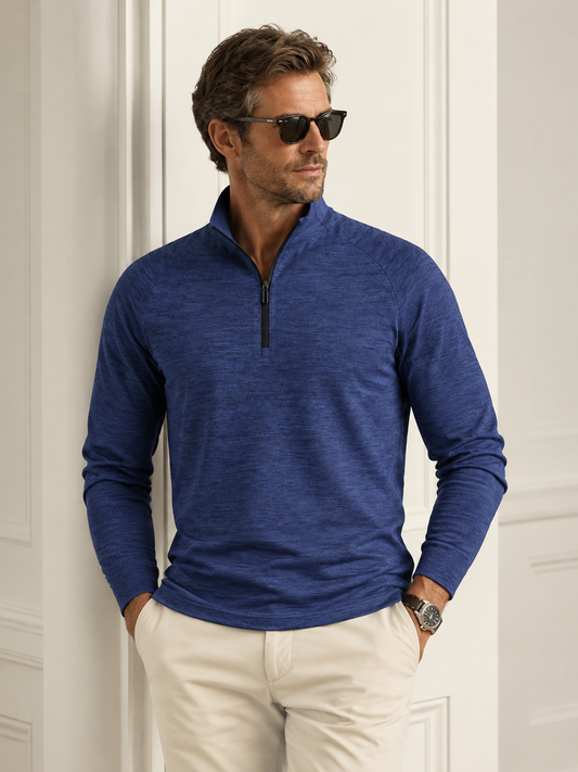 More Than Basic Men's Lightweight Golf Shirt Quarterzip UPF50+