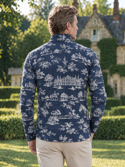 Equestrian Heritage Men's Lightweight Golf Shirt Quarterzip UPF50+