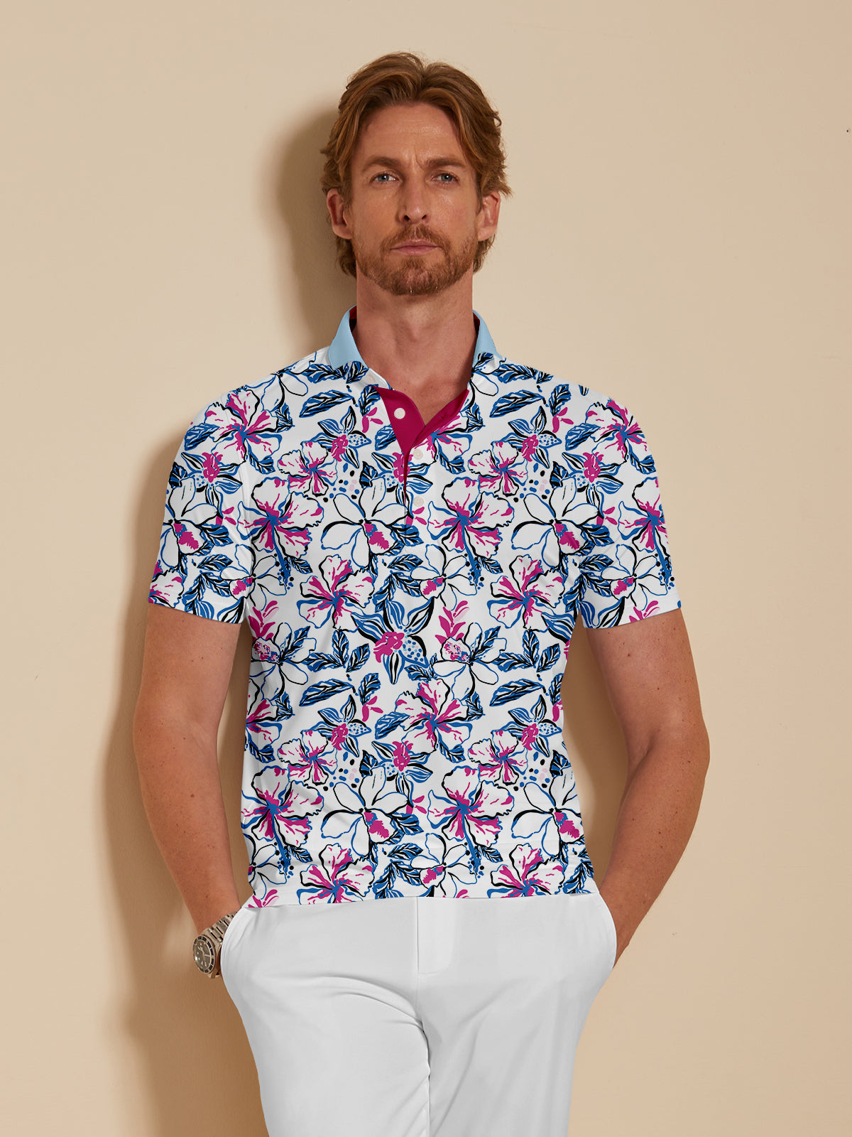 Botanical Energy Men's Polo Top UPF50+