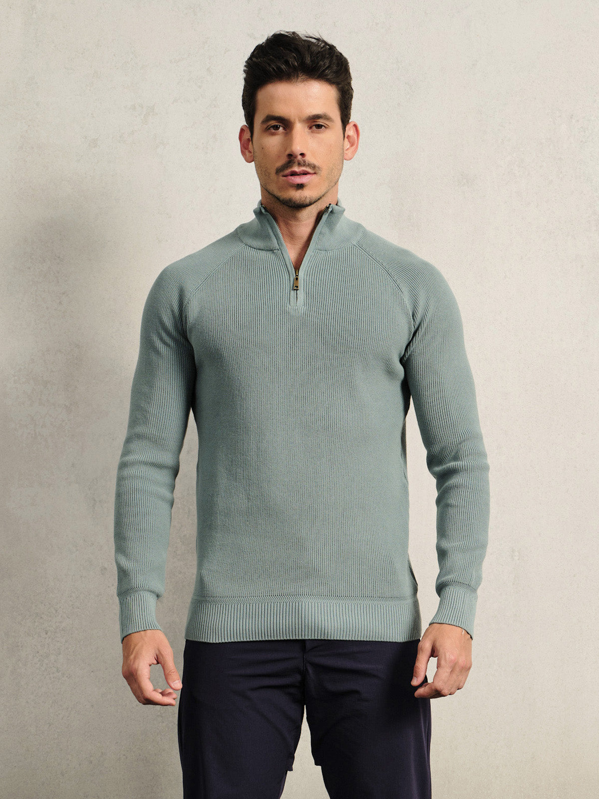 More Than Basic Men's Golf Quarter Zip Sweater
