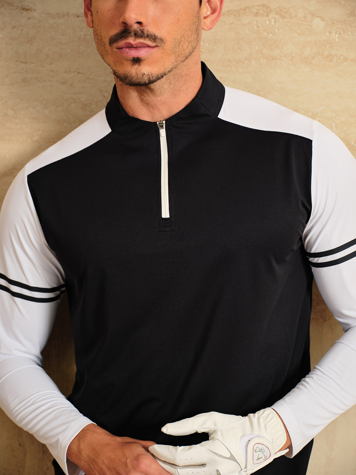 More Than Basic Men's Golf Shirt Quarterzip UPF50+