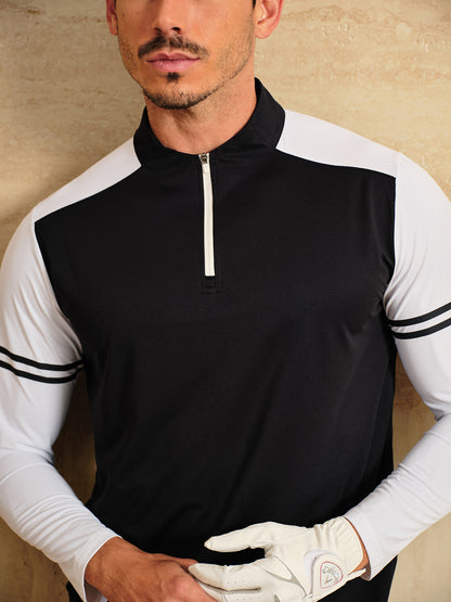 More Than Basic Men's Golf Shirt Quarterzip UPF50+