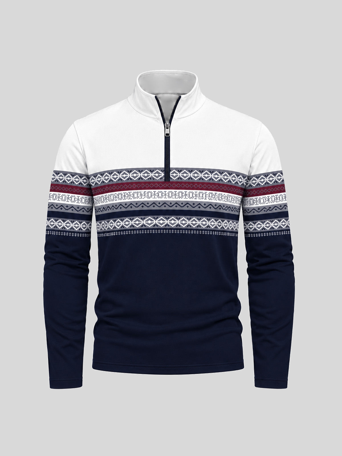 Playful Nautical Men's Lightweight Golf Shirt Quarterzip UPF50+