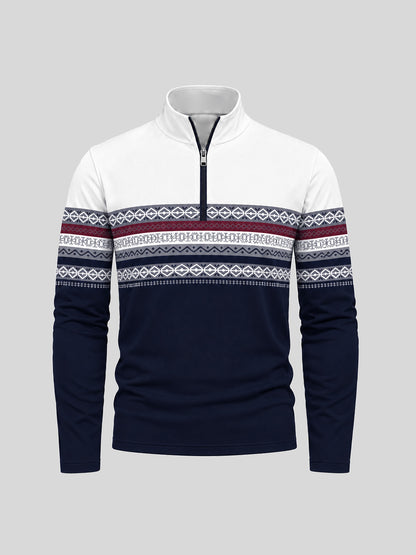 Playful Nautical Men's Lightweight Golf Shirt Quarterzip UPF50+