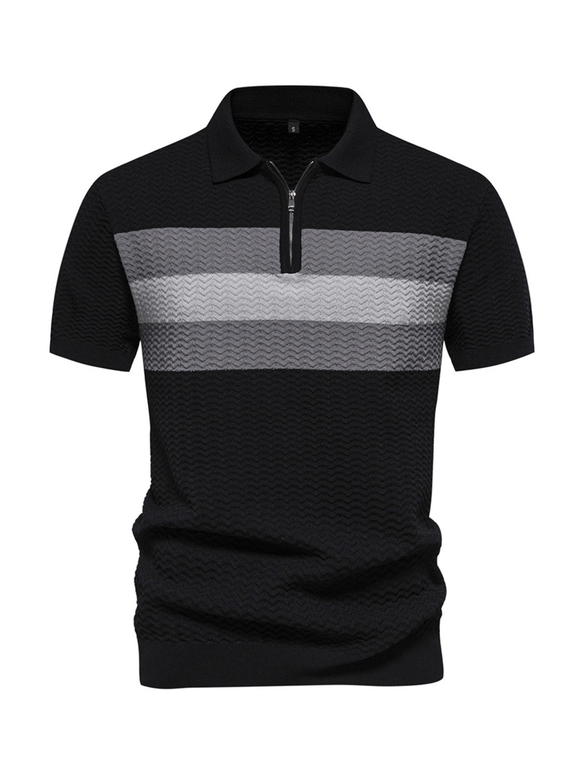 More Than Basic Knit Golf Shirt Quarterzip