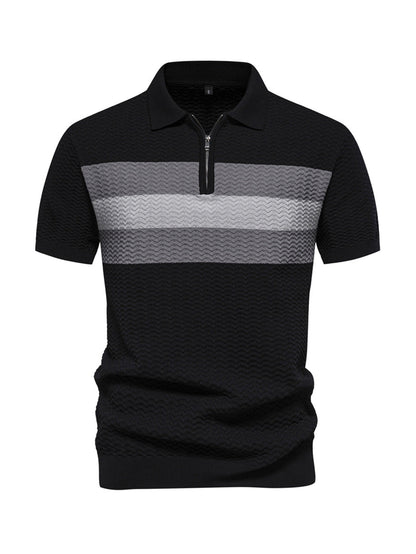More Than Basic Knit Golf Shirt Quarterzip