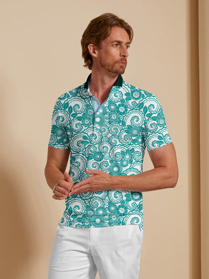 Botanical Energy Men's Polo Top UPF50+