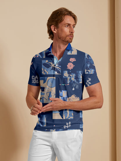 Botanical Energy Men's Polo Top UPF50+