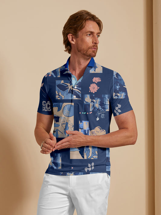 Botanical Energy Men's Polo Top UPF50+