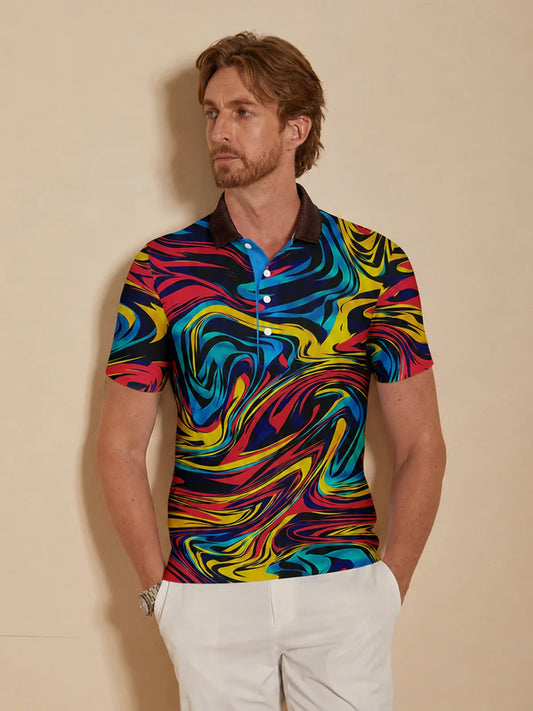 Inked Skins Herens poloshirt met geribde kraag UPF50+