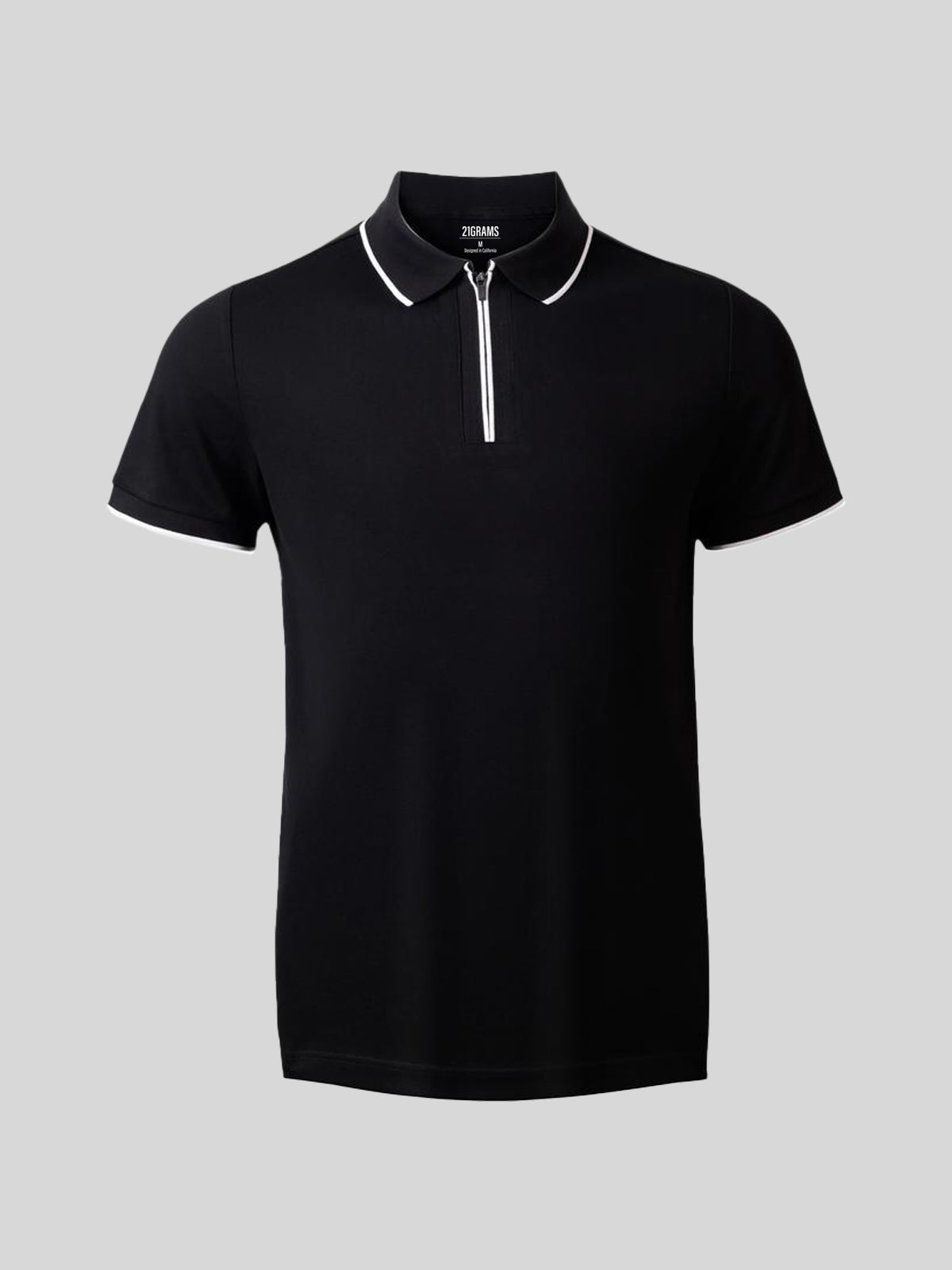 CotFlex Men's Piqué Cotton Blend Polo Top Quarterzip