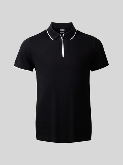 CotFlex Men's Piqué Cotton Blend Polo Top Quarterzip
