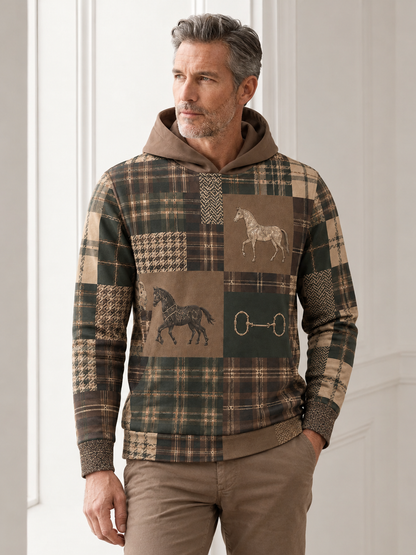 Fairway Patchwork Men's Golf Hooded Sweatshirt
