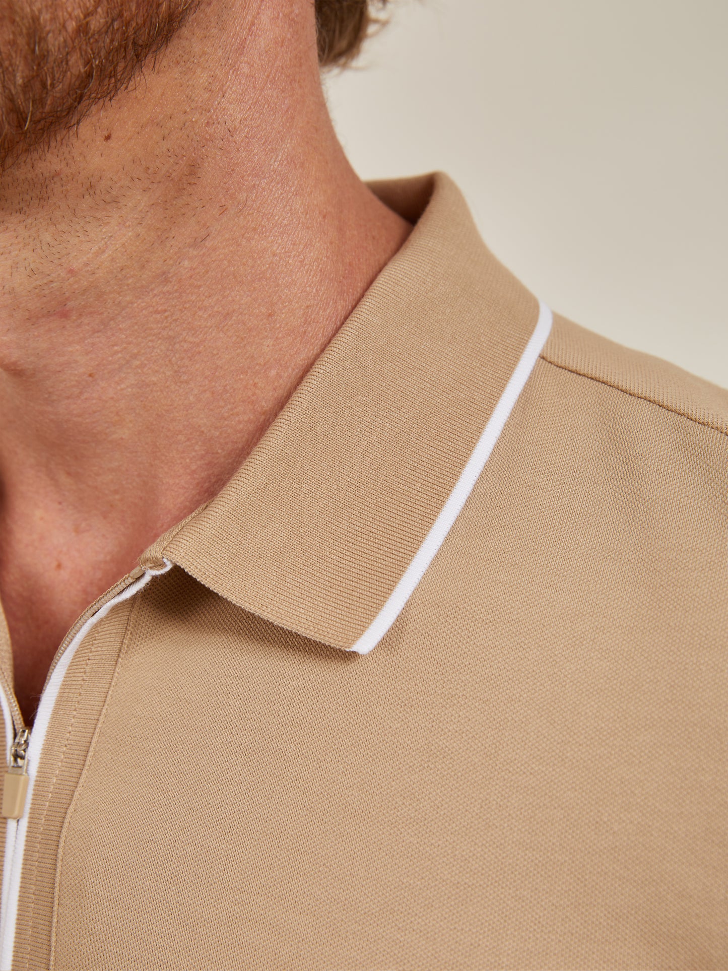 CotFlex Men's Cotton Blend Polo Top Quarterzip