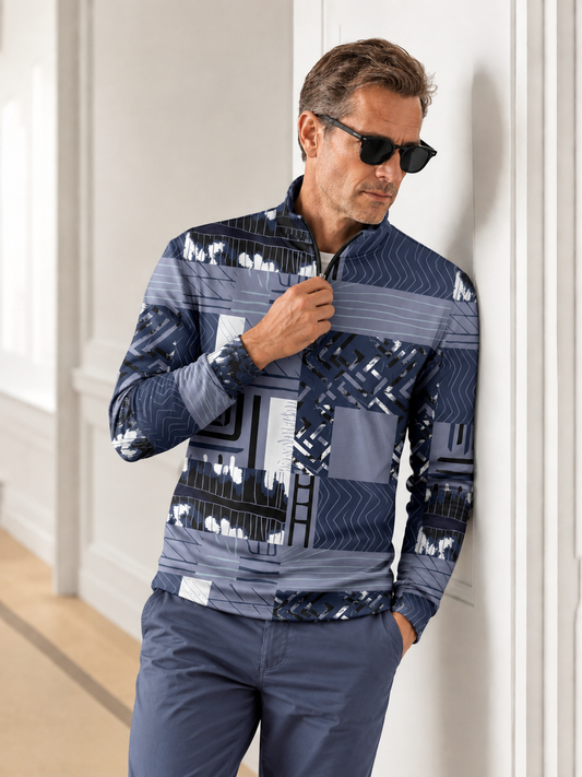 Not So Classic Men's Lightweight Golf Shirt Quarterzip UPF50+