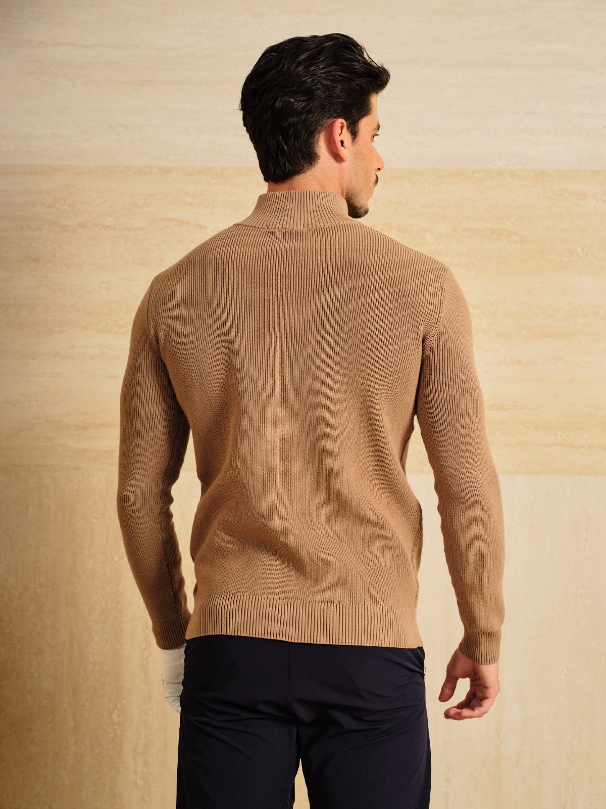 More Than Basic Men's Golf Quarter Zip Sweater
