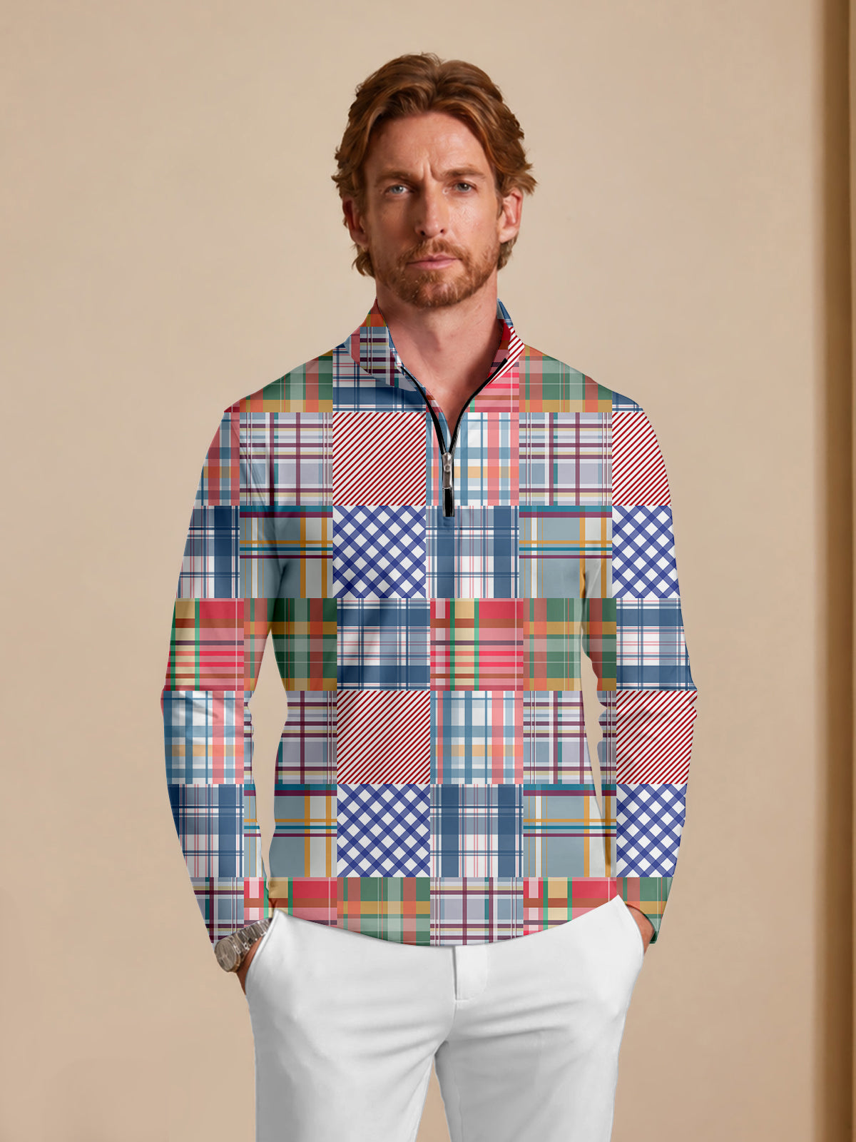 Not So Classic Men's Lightweight Golf Shirt Quarterzip UPF50+