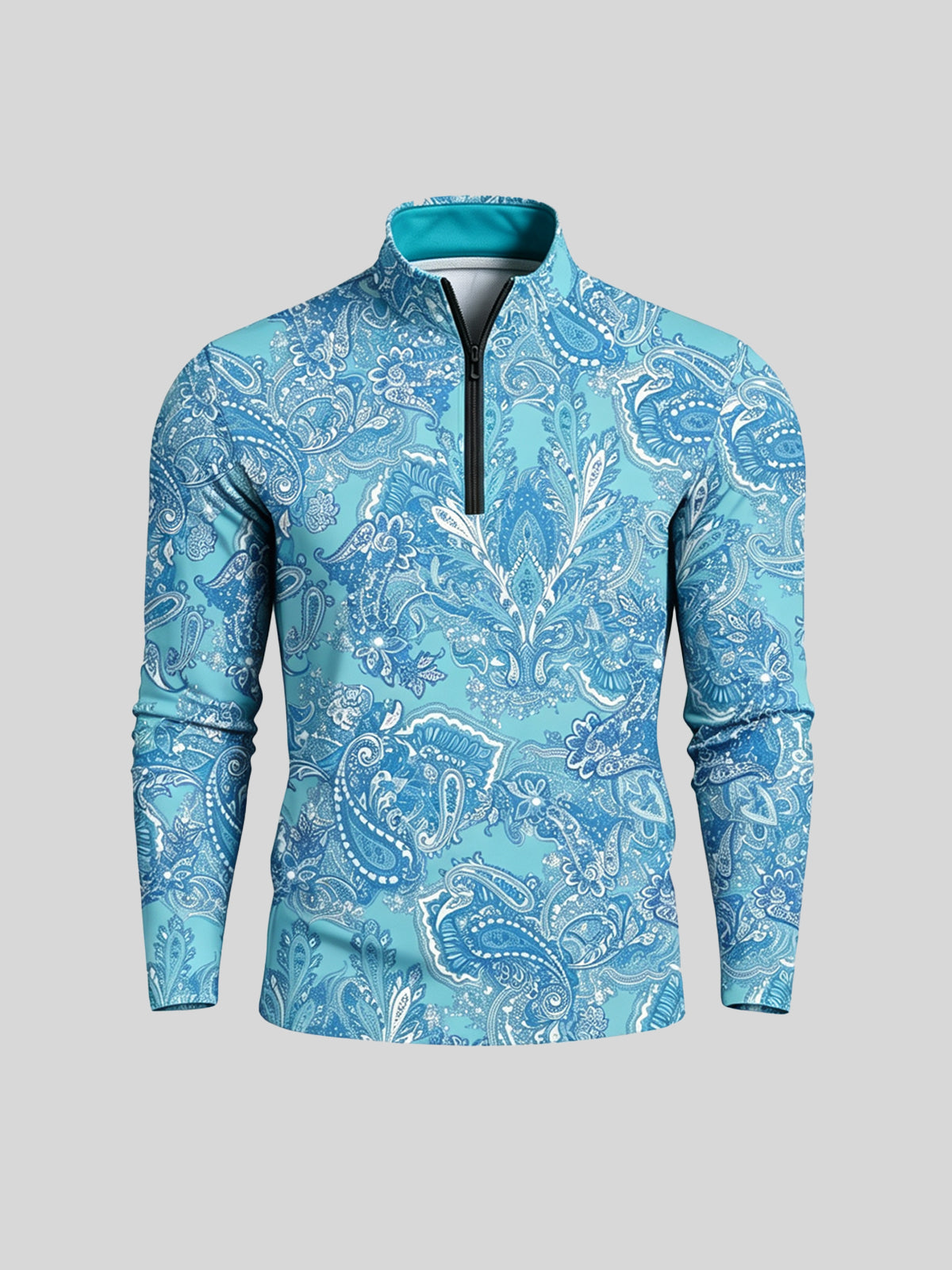Paisley Heritage Men's Lightweight Golf Shirt Quarterzip UPF50+