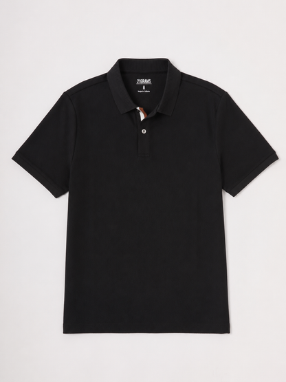 PearlTex Men's Piqué Cotton-Linen-Silk Polo Top