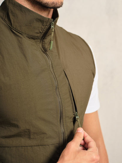More Than Basic Men's Golf Full Zip Pocket Vest