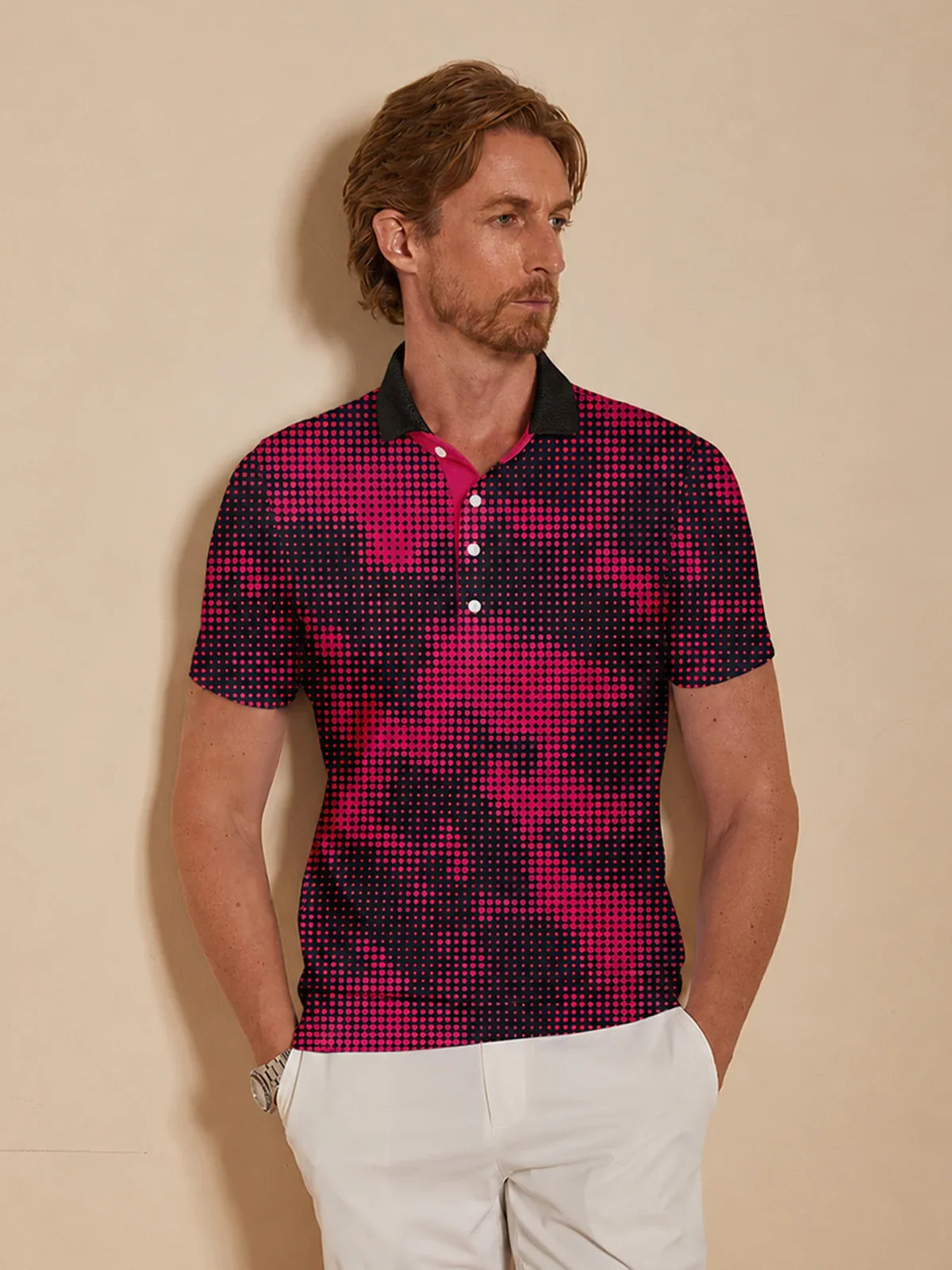 Inked Skins Haut de Polo Homme à Col Côtelé Protection UPF50+