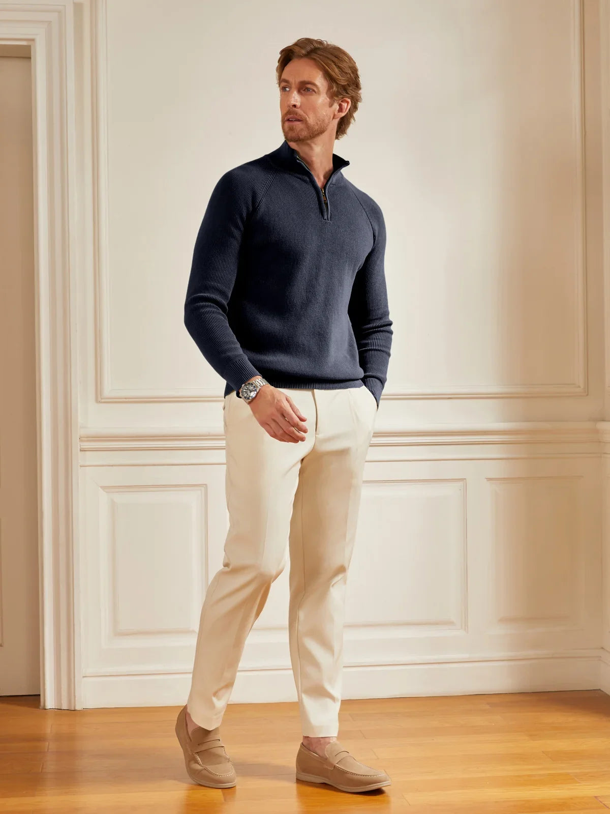 Herren Golf Quarter Zip Pullover „More Than Basic“